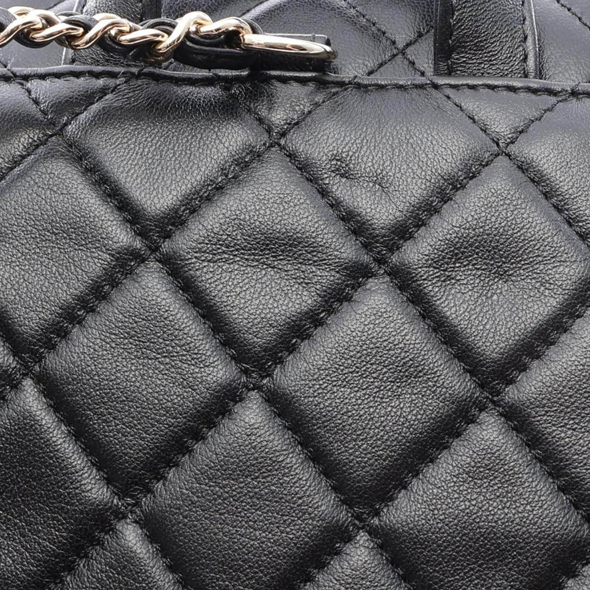 Chanel Small Quilted Shiny Lambskin and Mesh Cargo Duma Drawstring Backpack