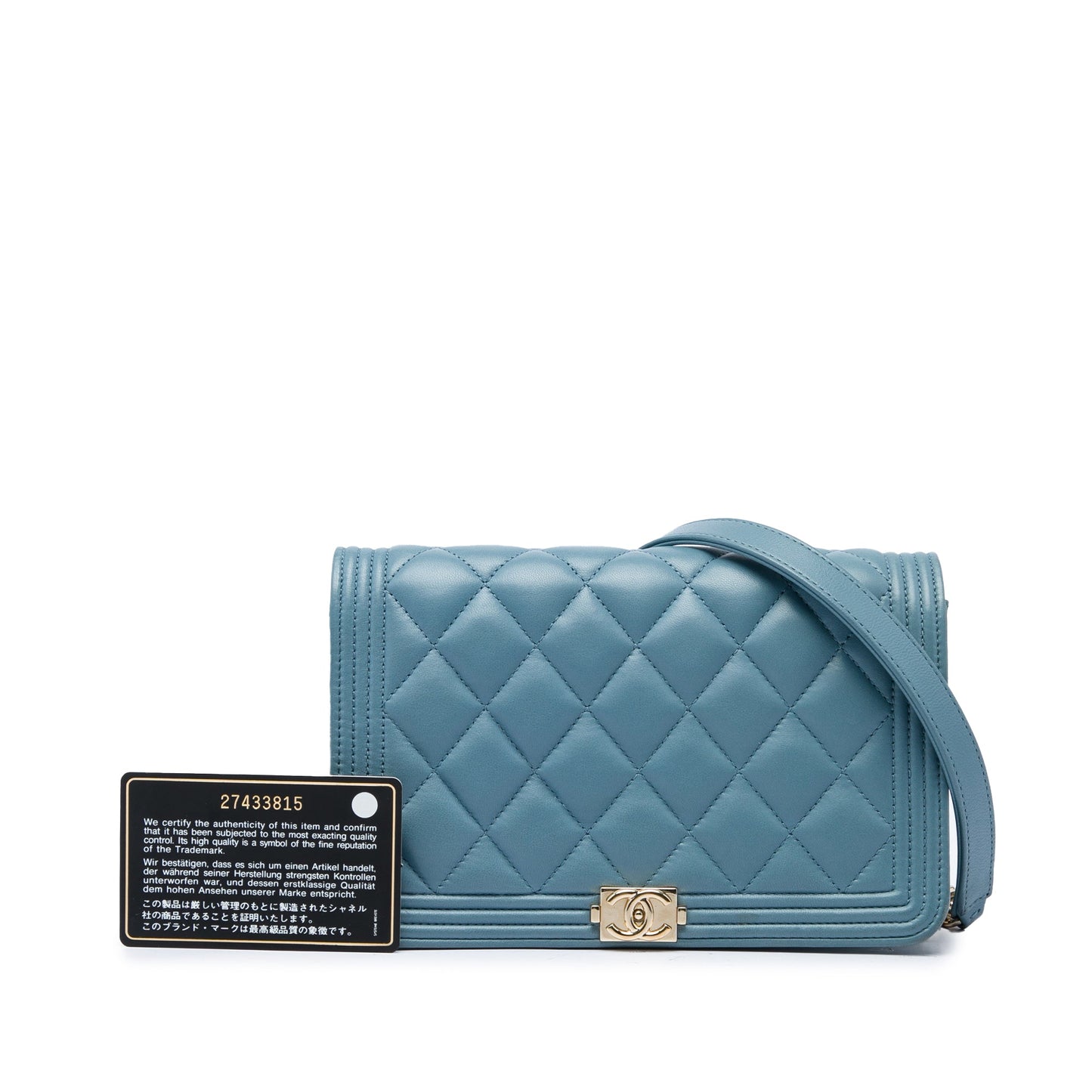 Chanel Quilted Lambskin Boy Wallet On Chain