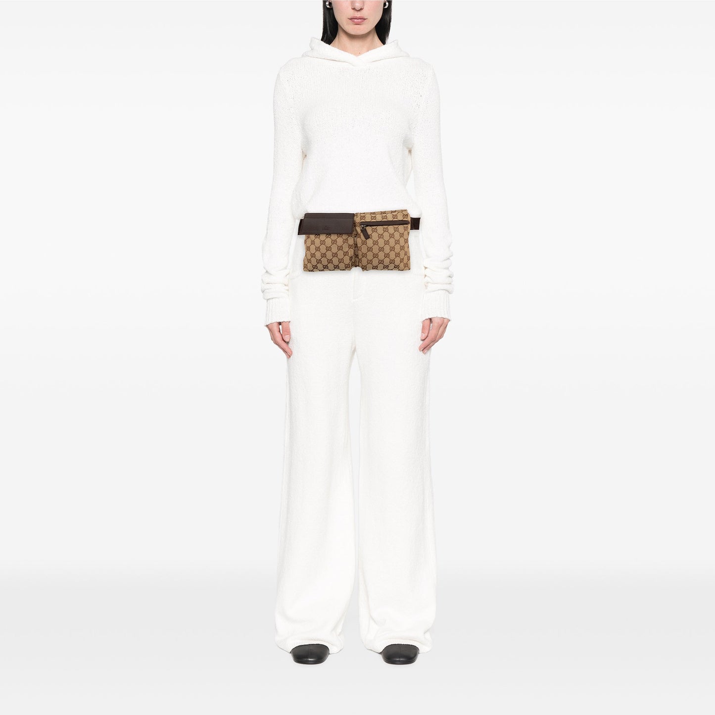 Gucci GG Canvas Double Pocket Belt Bag