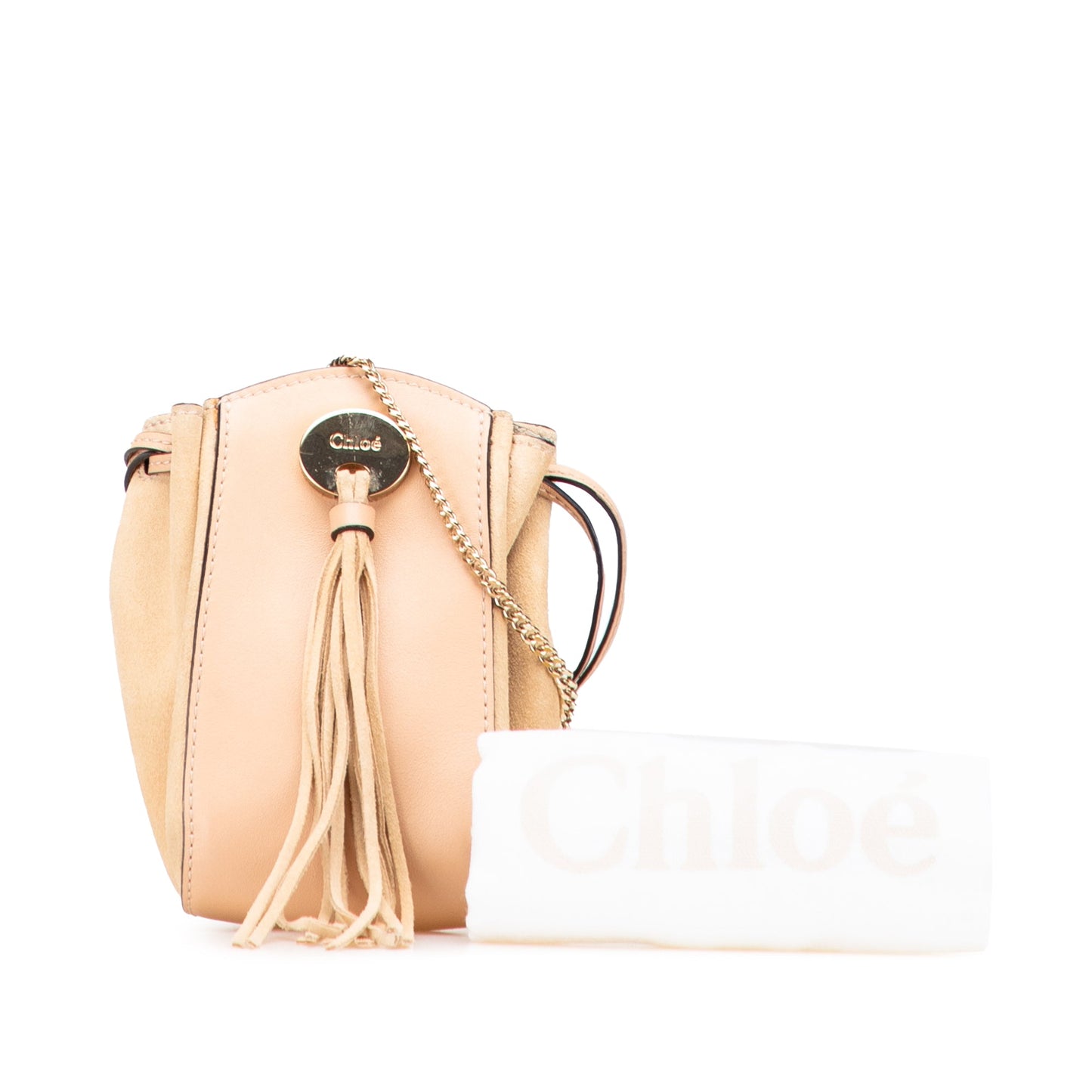 Chloé Mini Leather and Suede Sac Fringe Crossbody