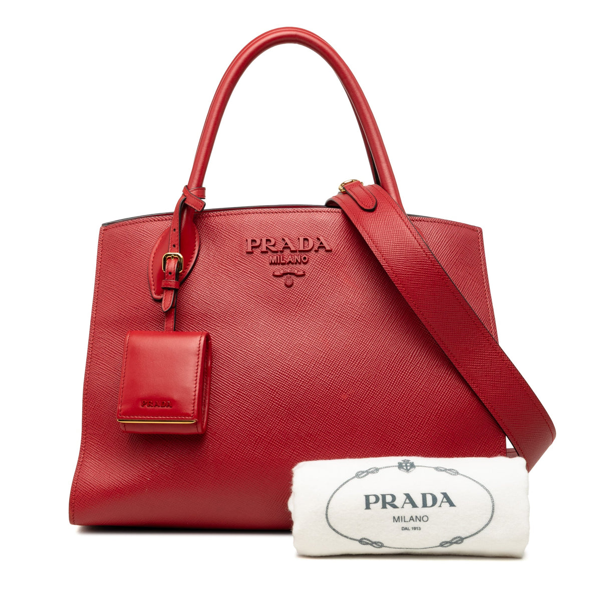 Prada Medium Saffiano Cuir Monochrome Top Handle Tote