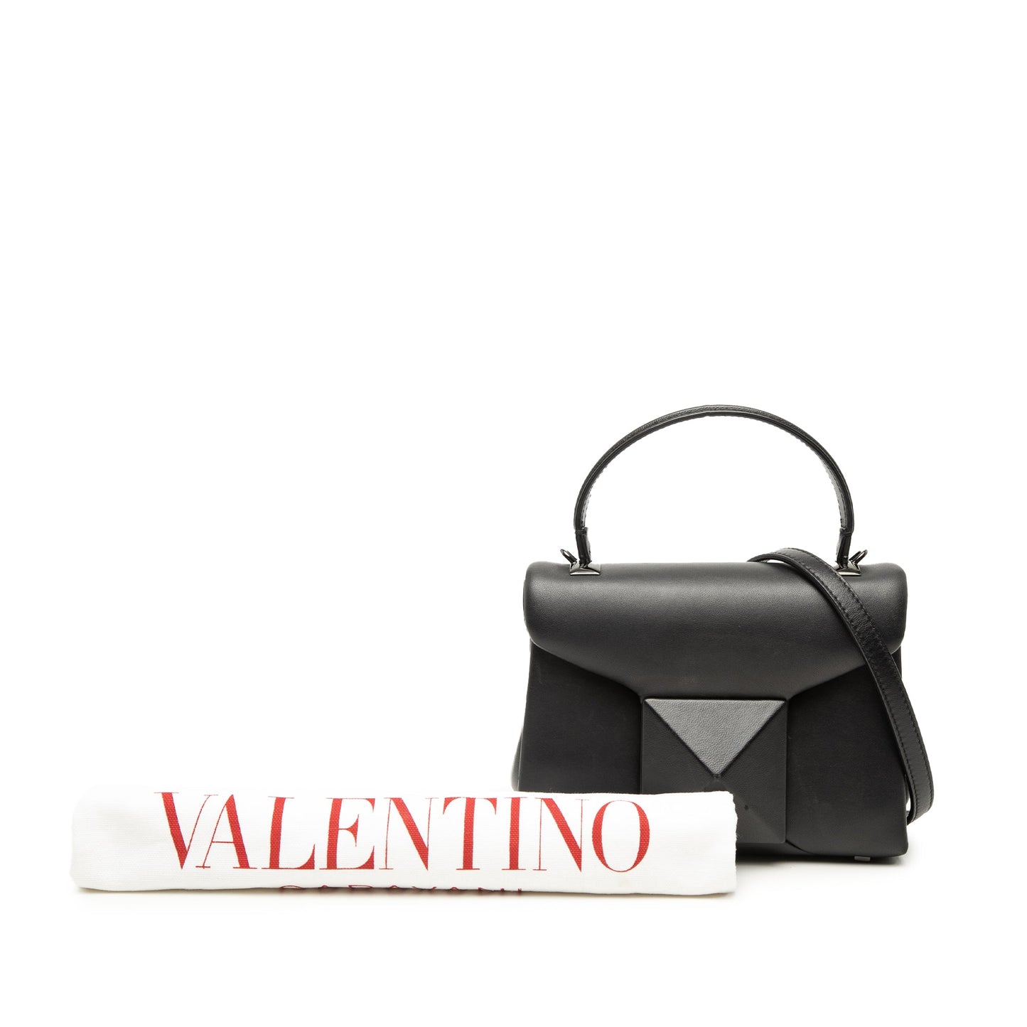 Valentino Mini Leather One Stud Top Handle Bag
