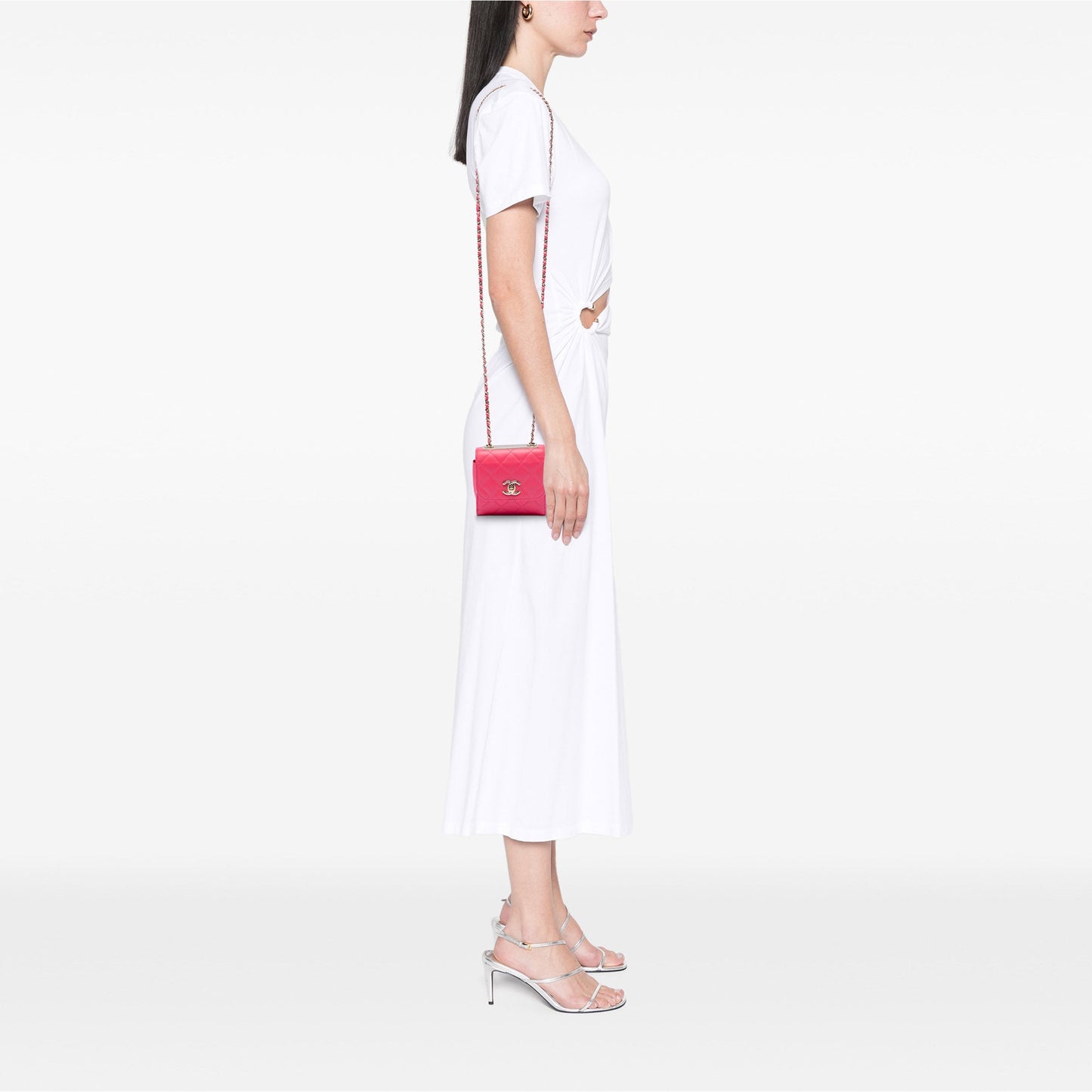 Chanel Mini Quilted Lambskin Trendy CC Clutch With Chain