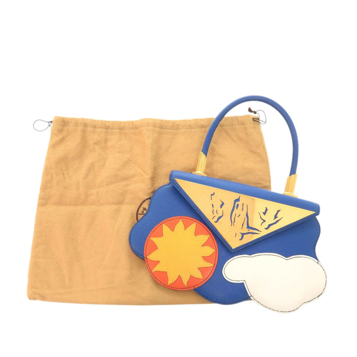 Hermès Limited Edition Mini Courchevel Sun and Cloud Handbag