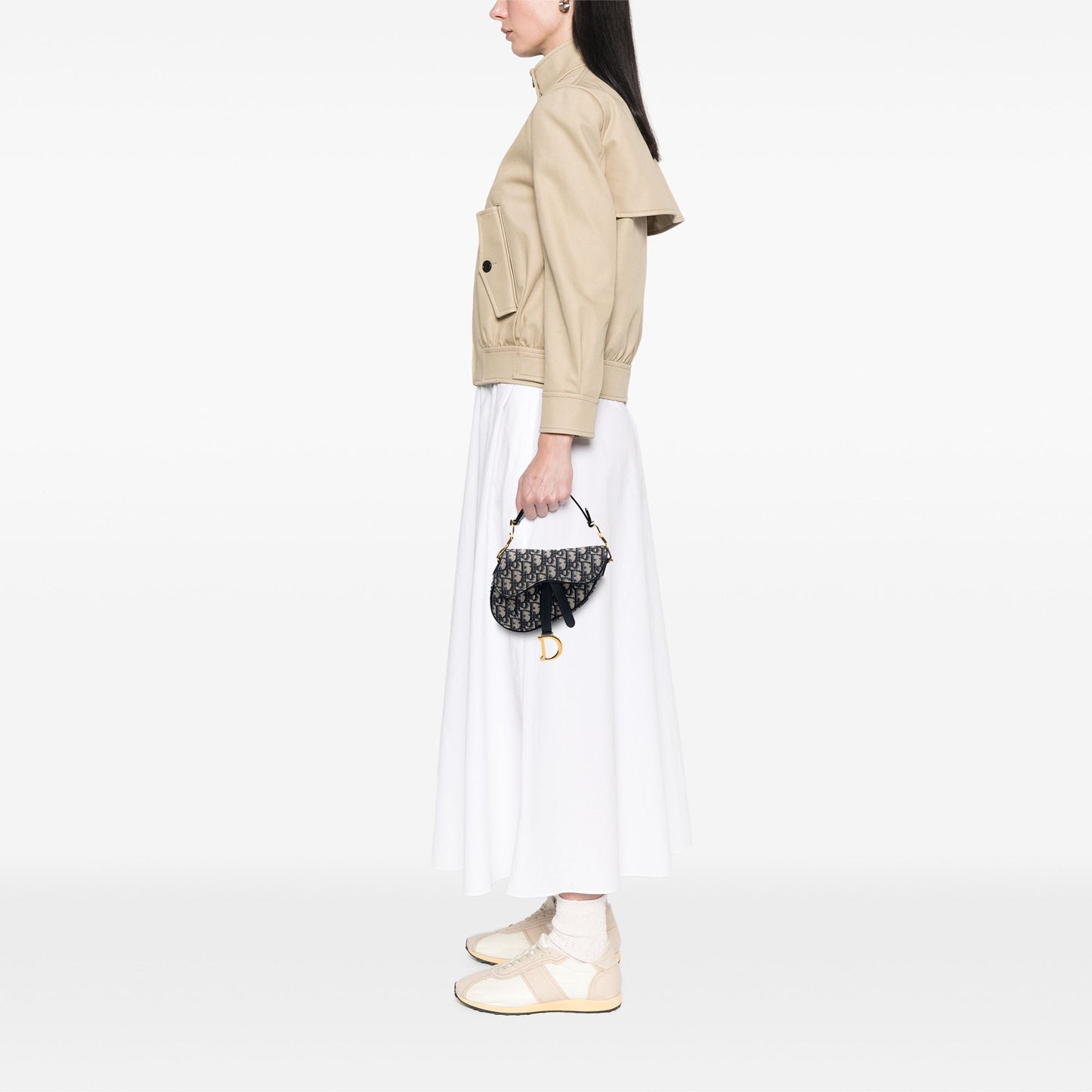 Dior Mini Oblique Canvas Saddle Bag