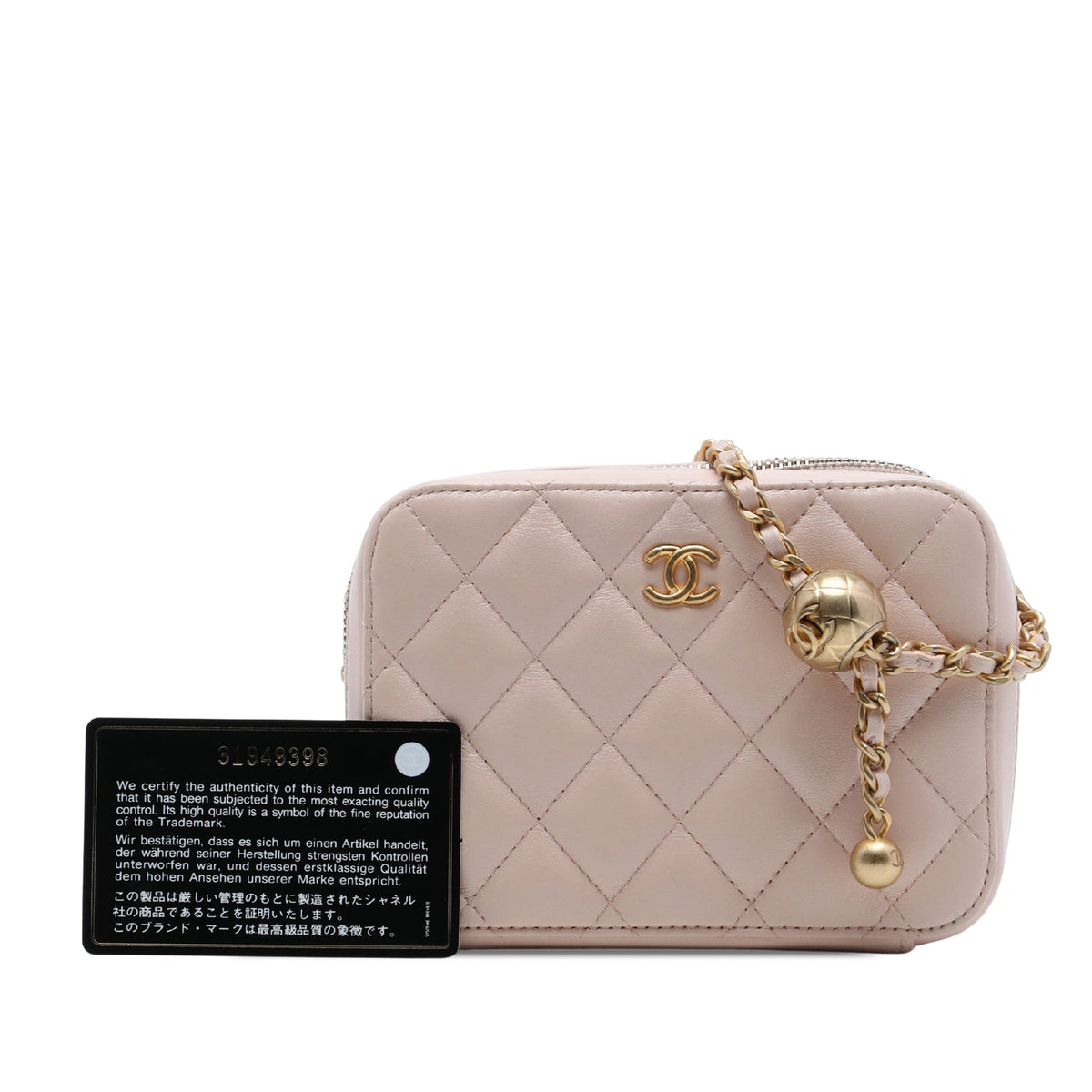 Chanel CC Quilted Lambskin Pearl Crush Camera Bag