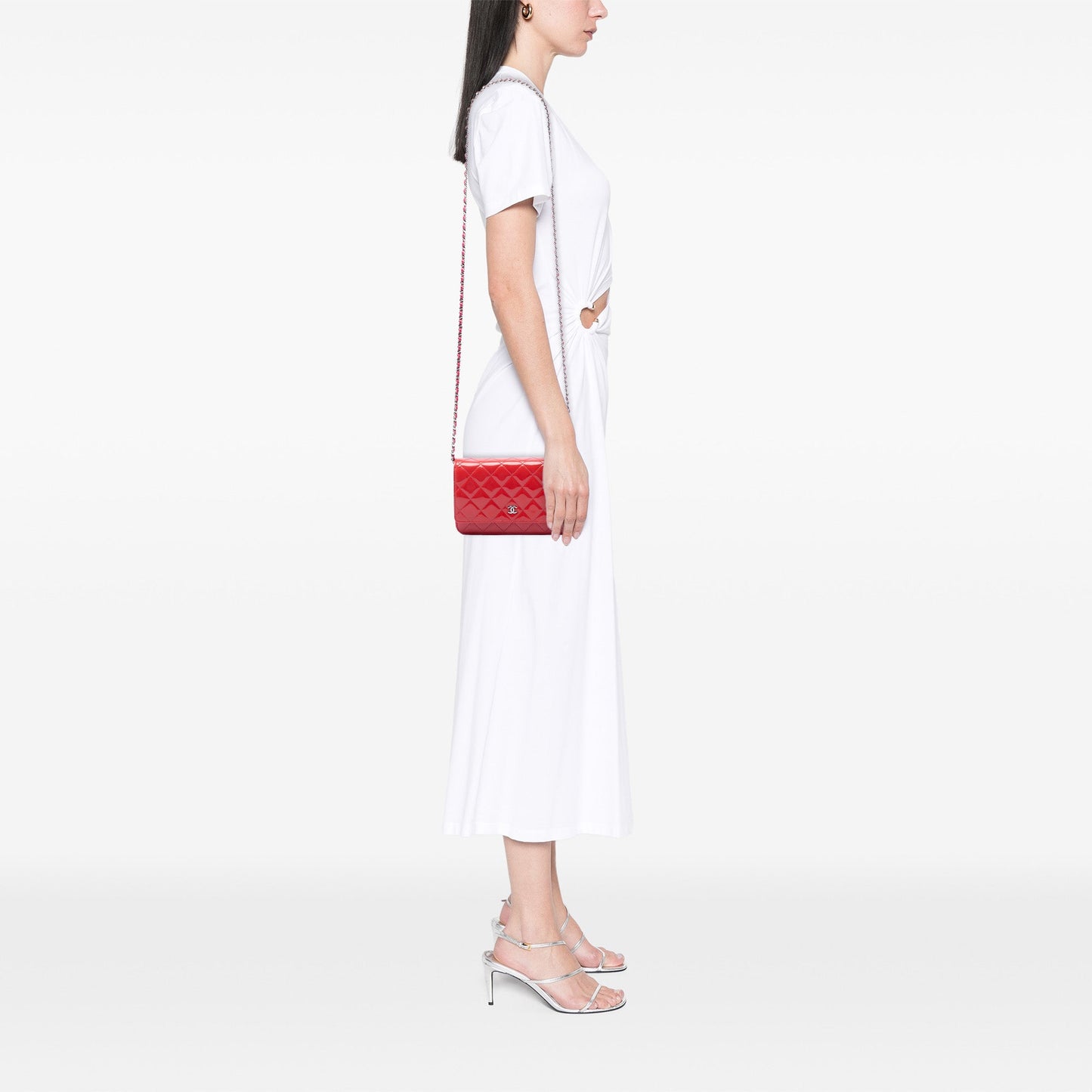Chanel Bicolor Classic Patent Wallet On Chain