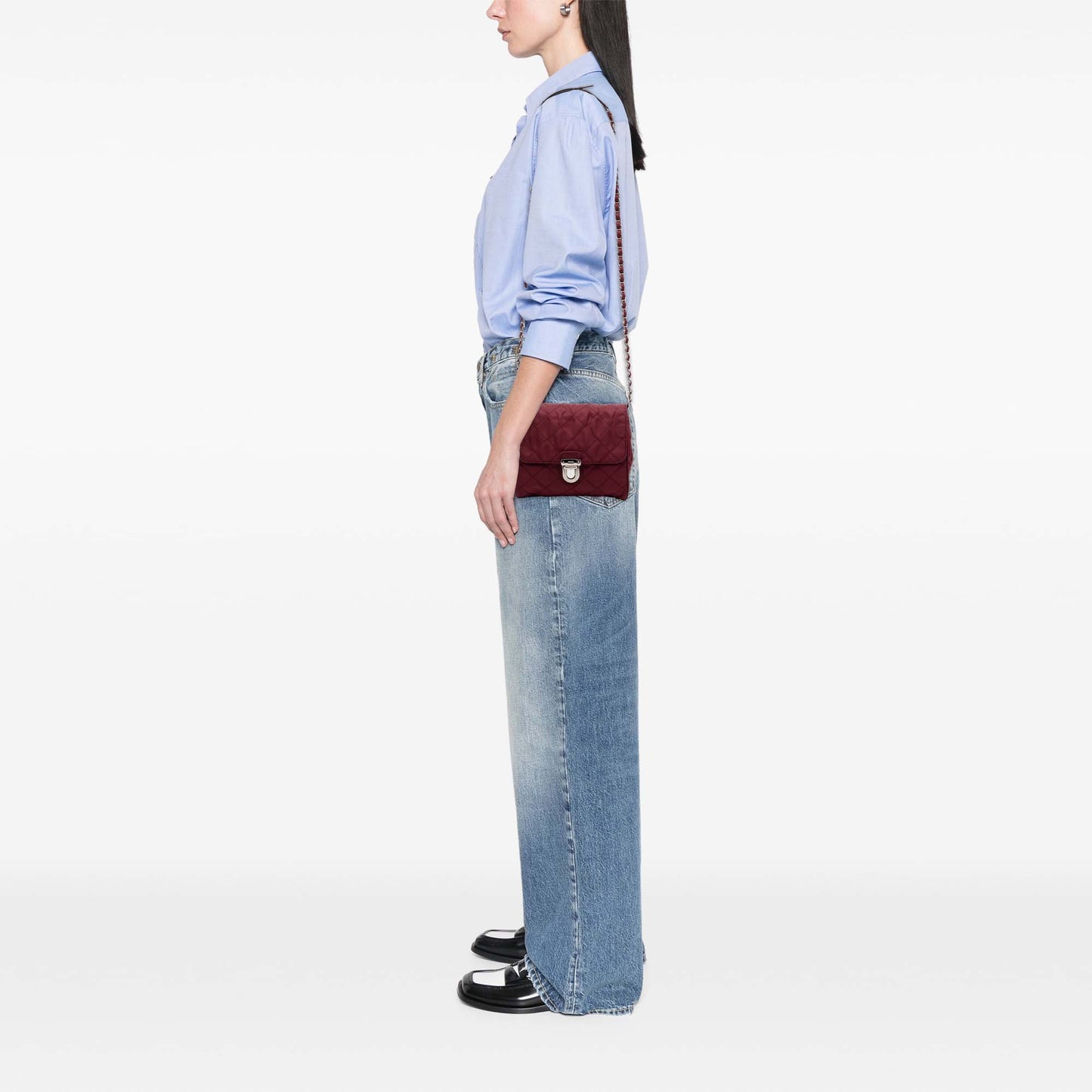 Prada Impuntu Tessuto Chain Crossbody
