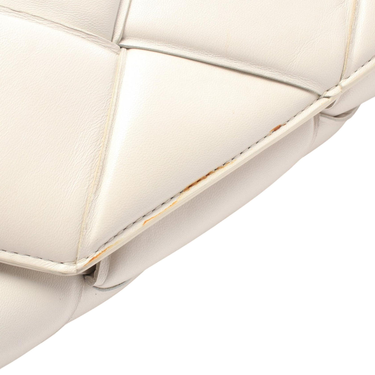 Bottega Veneta Nappa Maxi Intrecciato Padded Top Handle Bag — White