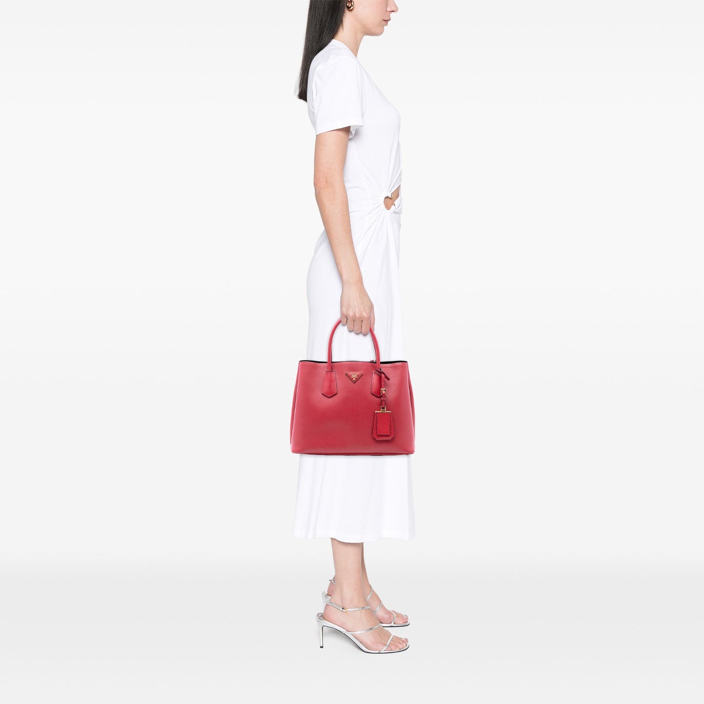 Prada Medium Saffiano Cuir Double Satchel