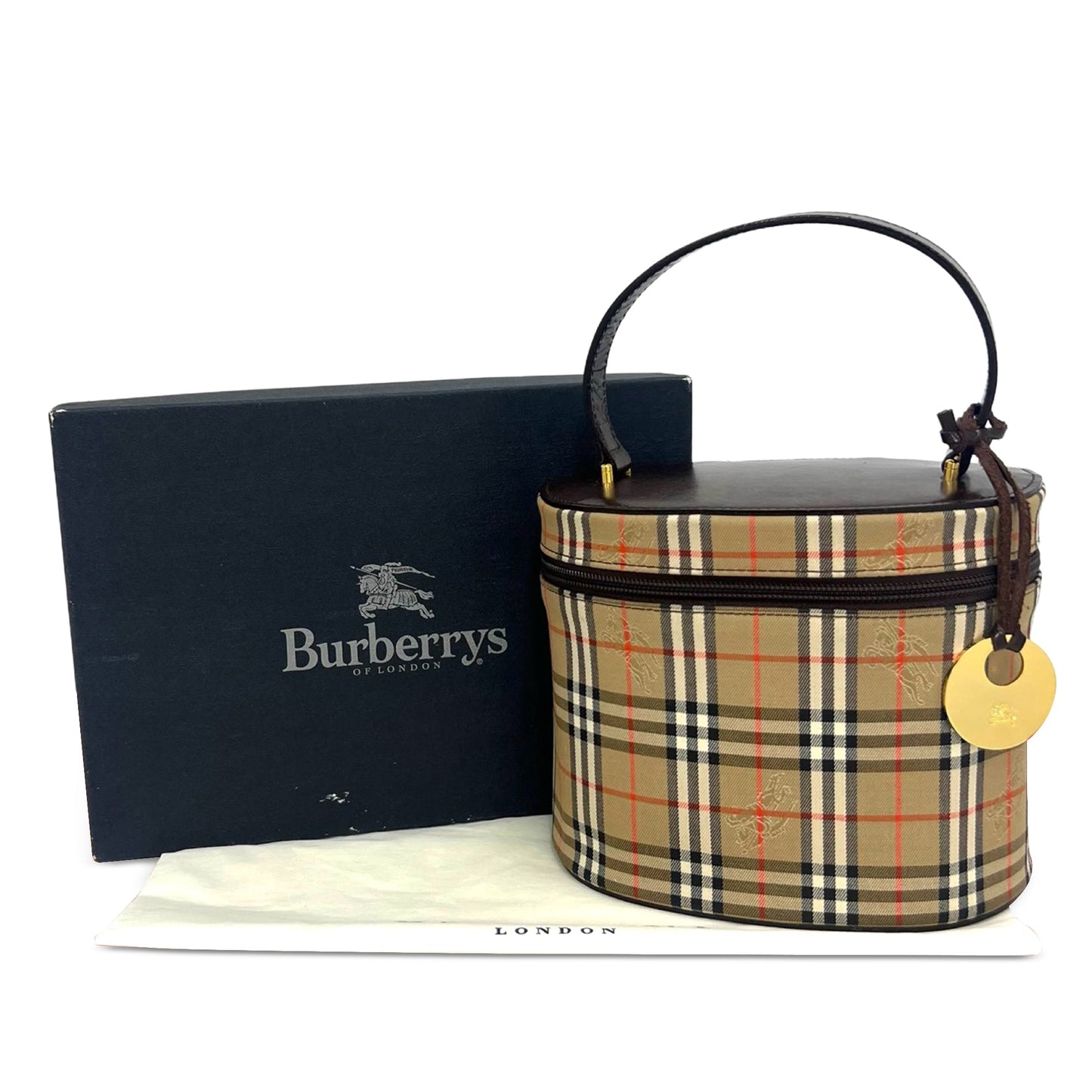 Burberry Haymarket Check Canvas Vanity Bag