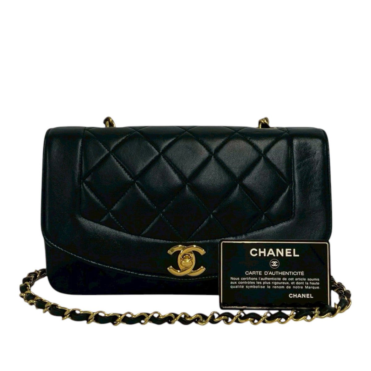 Chanel Small Quilted Lambskin Diana Single Flap