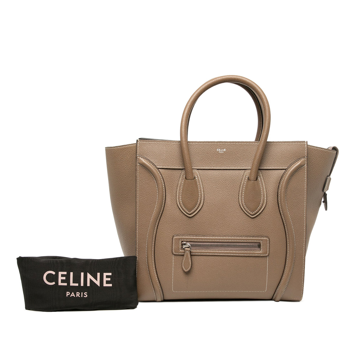 Celine Mini Calfskin Luggage Tote — Brown