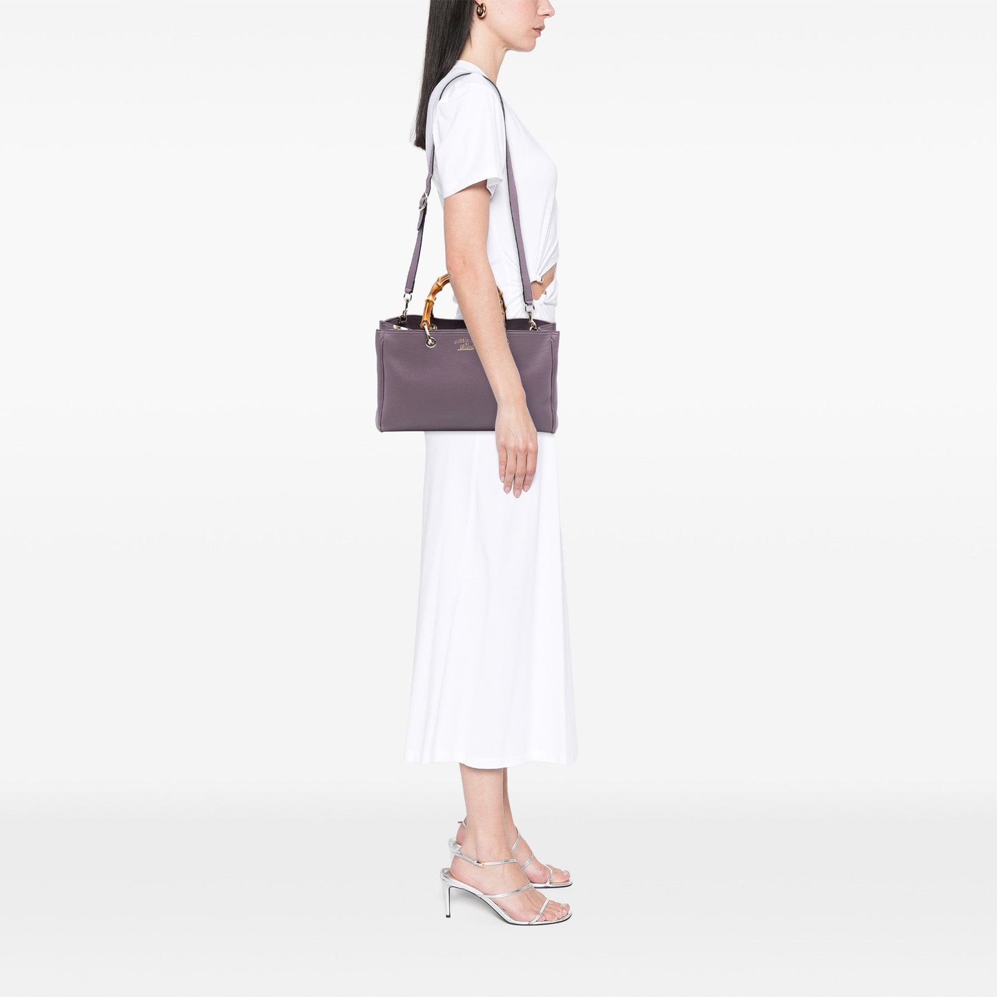 Gucci Medium Calfskin Bamboo Shopper Satchel