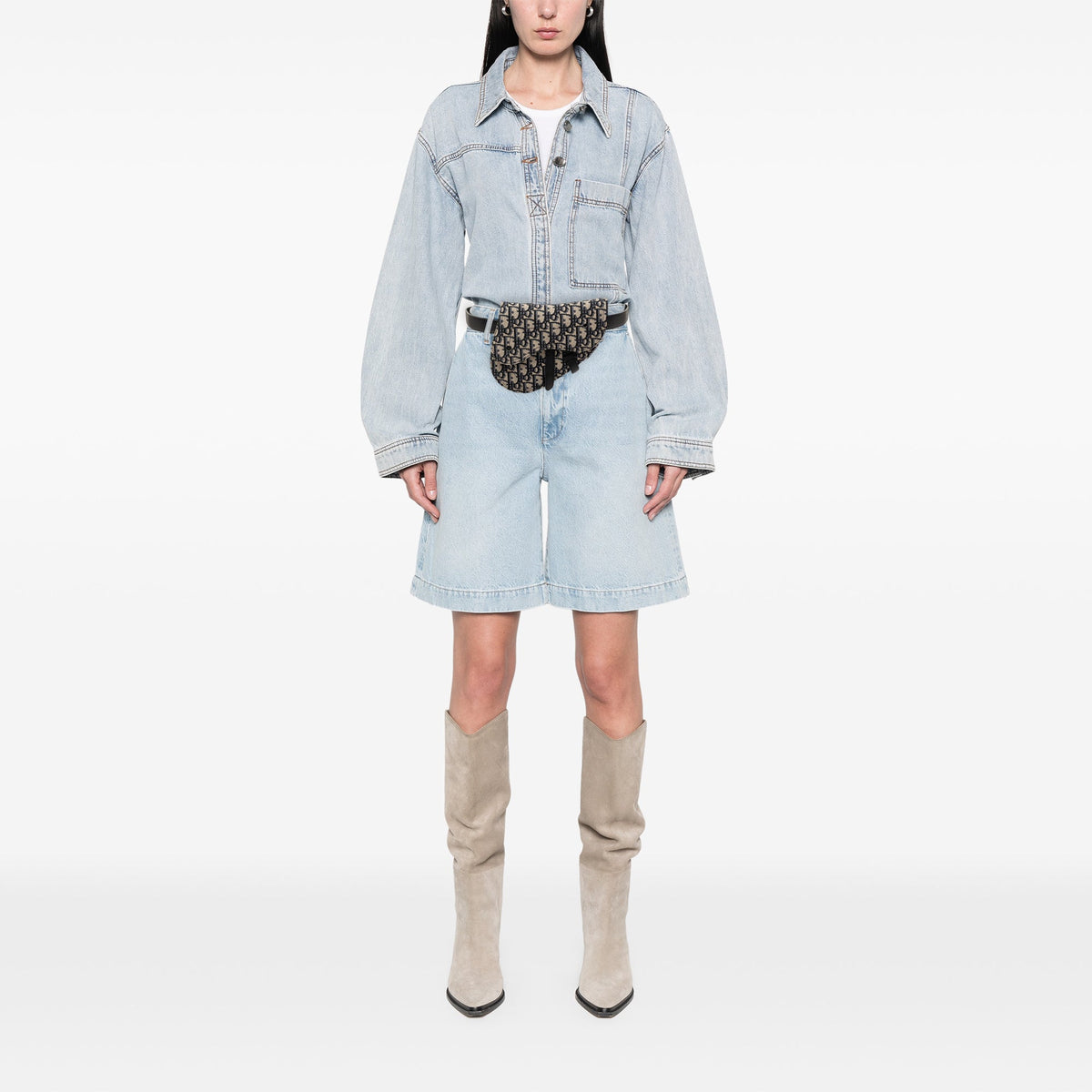 Dior Oblique Canvas Saddle Belt Bag