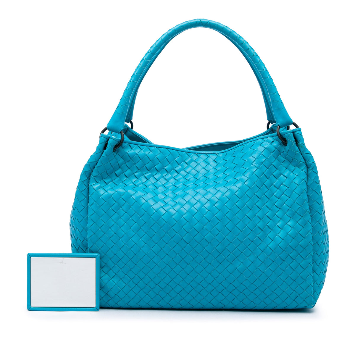 Bottega Veneta Nappa Intrecciato Parachute Tote — Blue