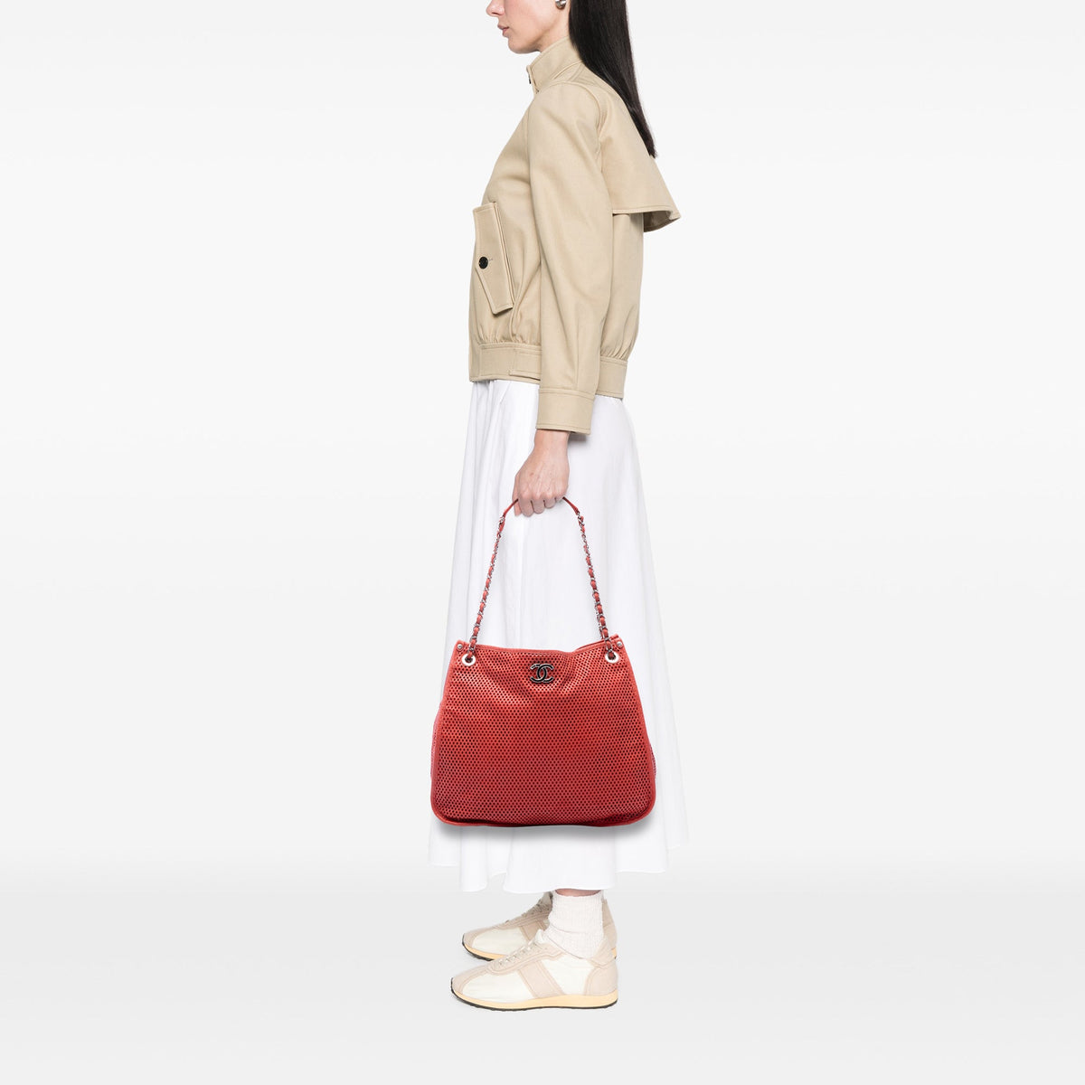 Chanel Perforated Calfskin Up In The Air Tote