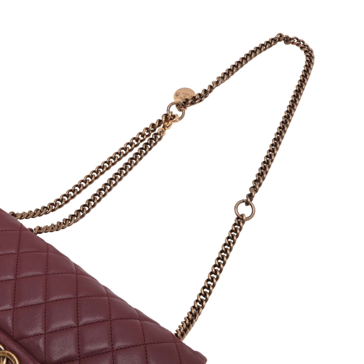 Chanel CC Quilted Lambskin Single Flap — Red