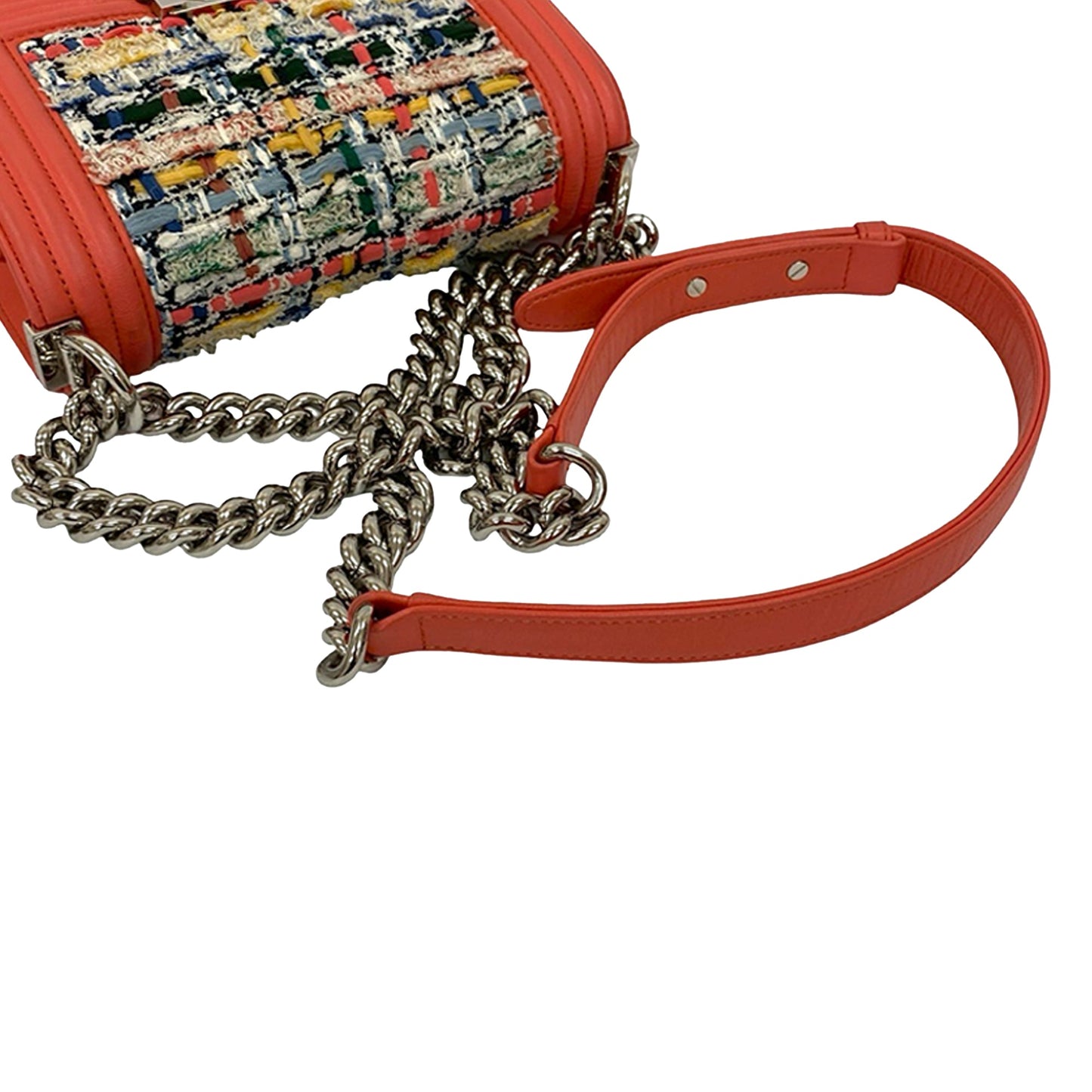 Chanel Small Tweed and Lambskin Boy Flap