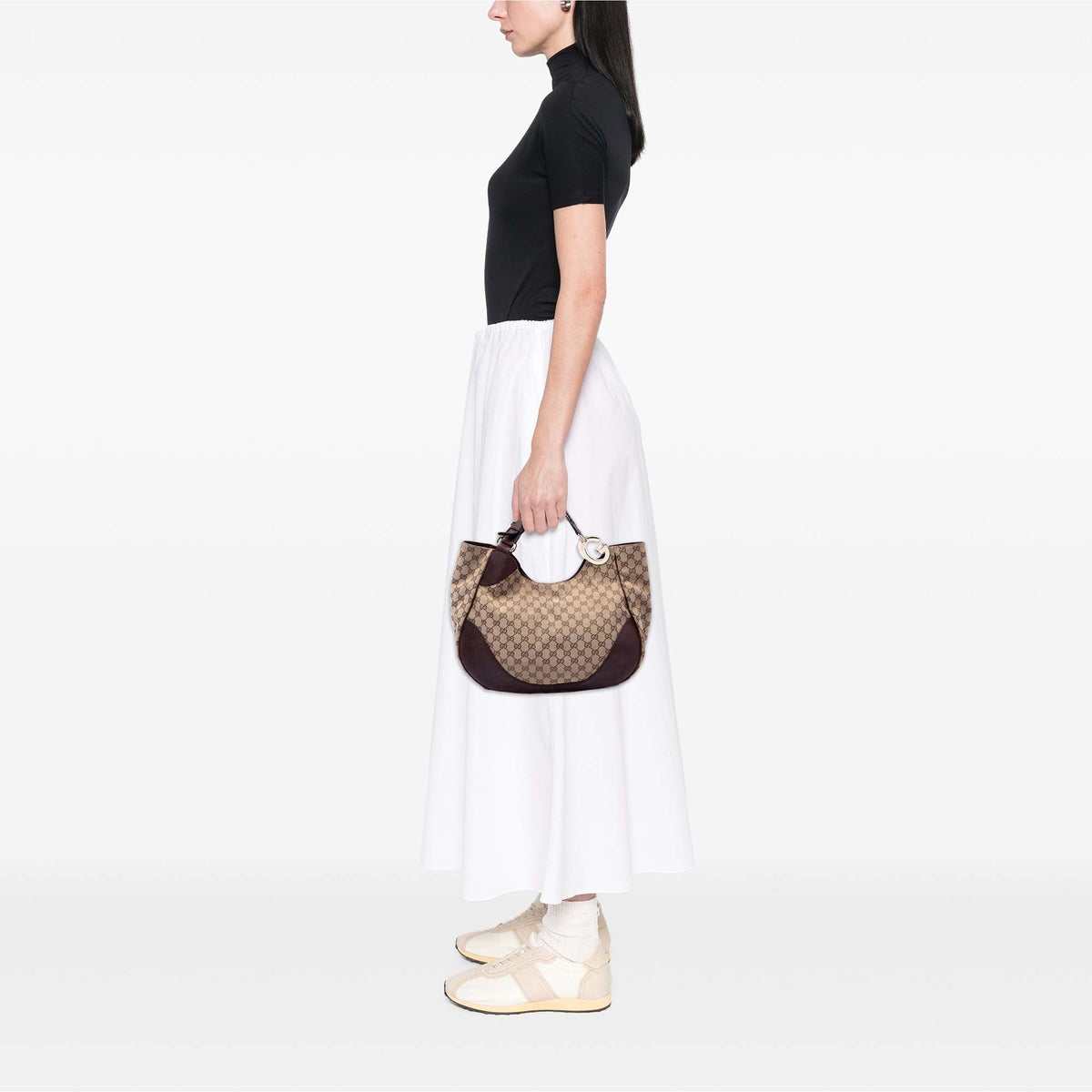 Gucci GG Canvas Charlotte Tote — Beige