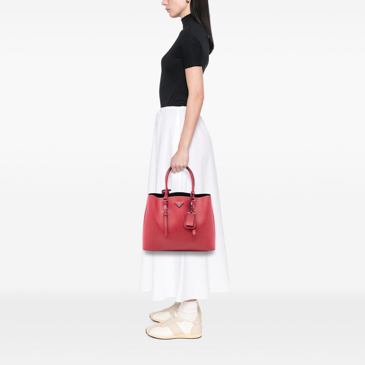 Prada Medium Saffiano Cuir Double Handle Satchel