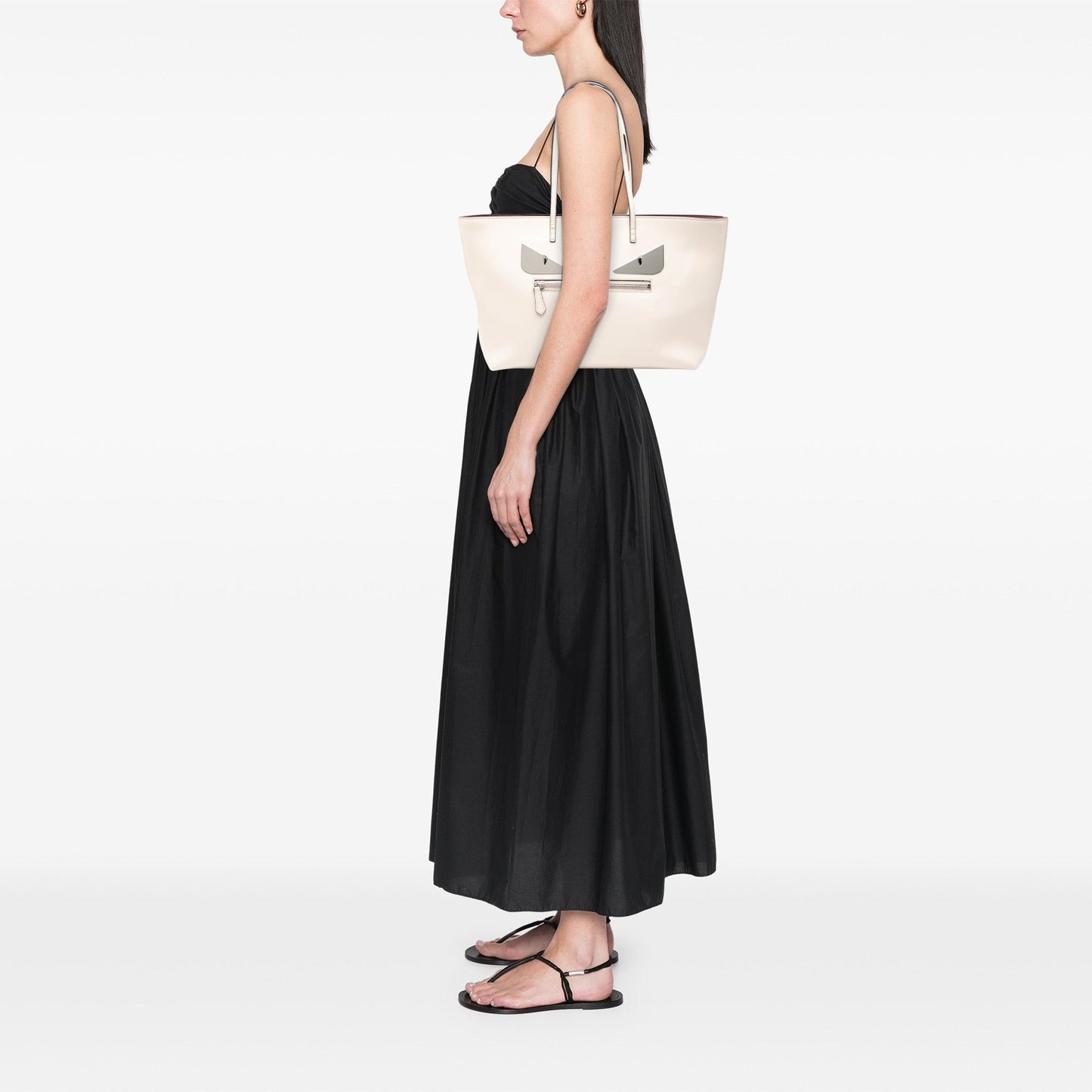 Fendi Medium Leather Monster Roll Tote