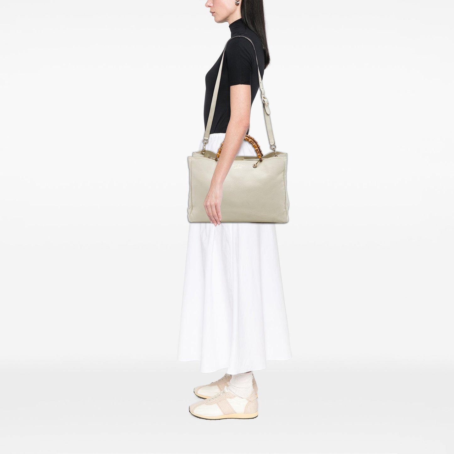 Gucci Large Calfskin Bamboo Shopper Satchel