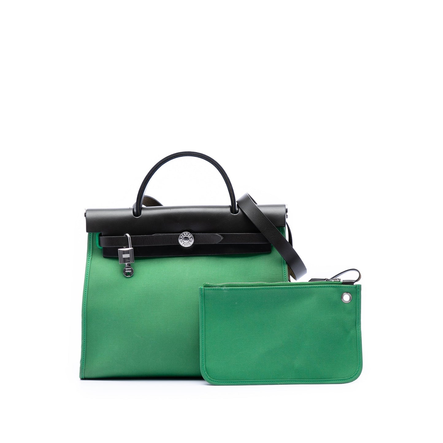 Hermès Military Toile and Vache Hunter Herbag Zip 31