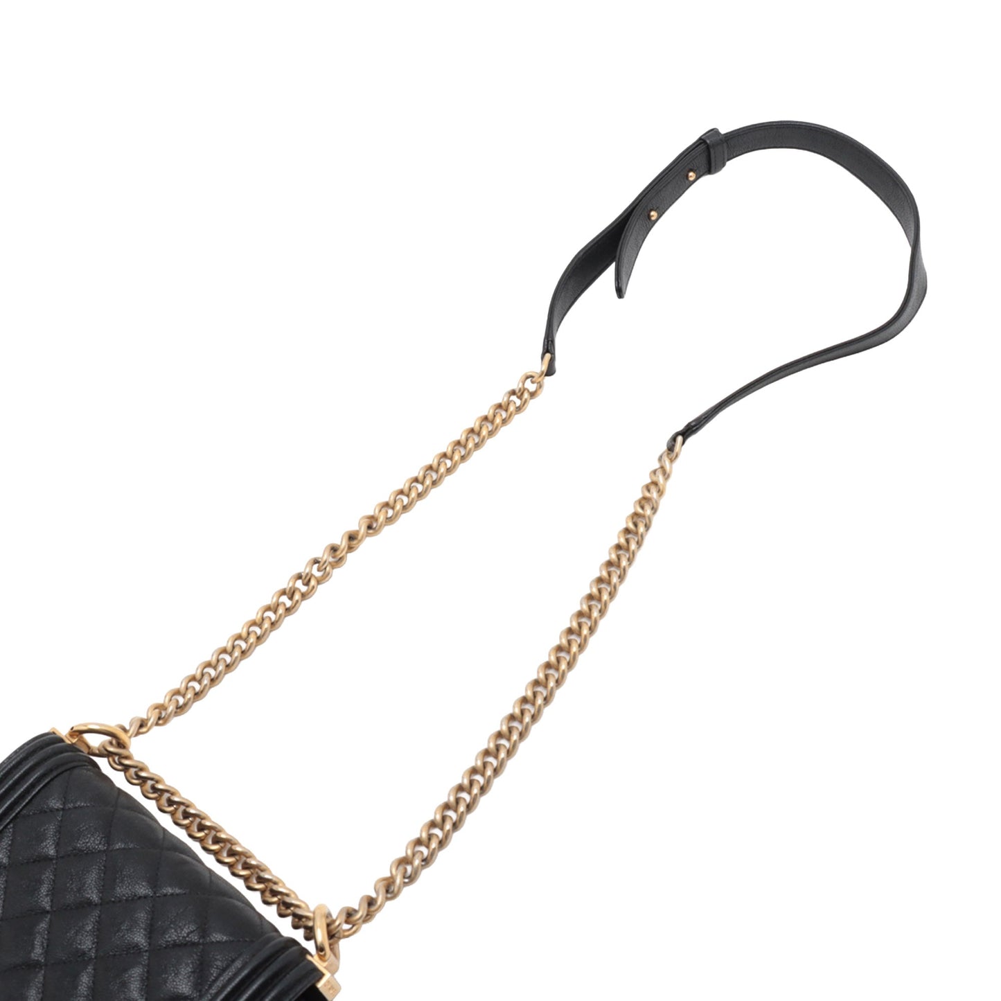 Chanel Quilted Caviar North South Boy Flap