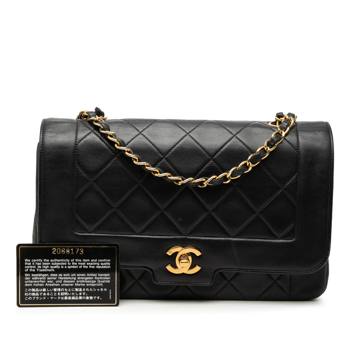 Chanel Medium Lambskin Diana Full Flap
