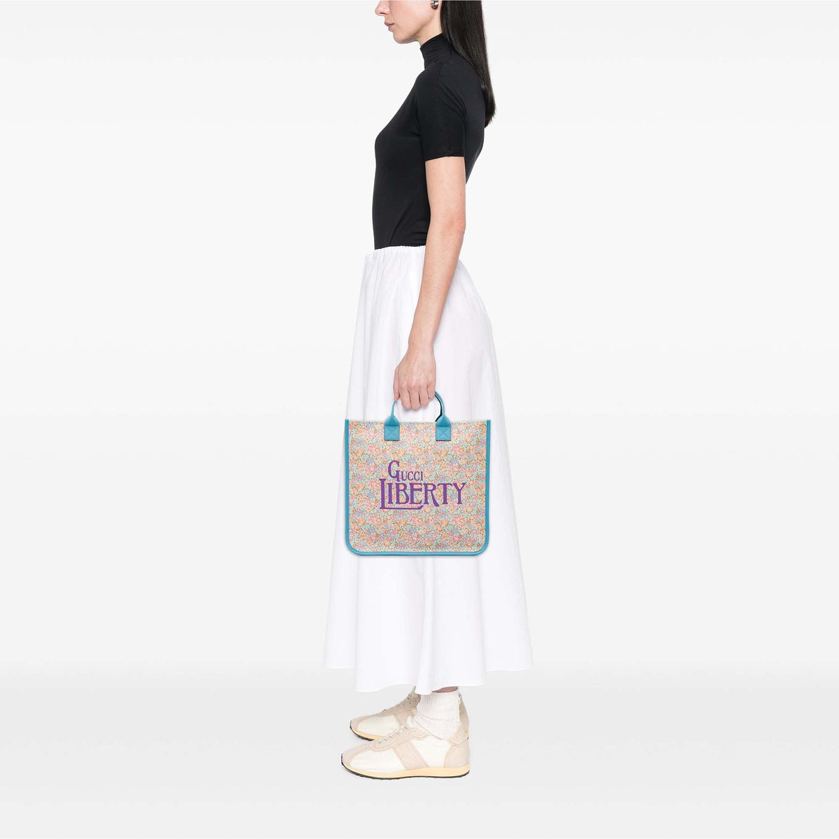 Gucci Childrens Canvas New Liberty Celeste Floral Tote