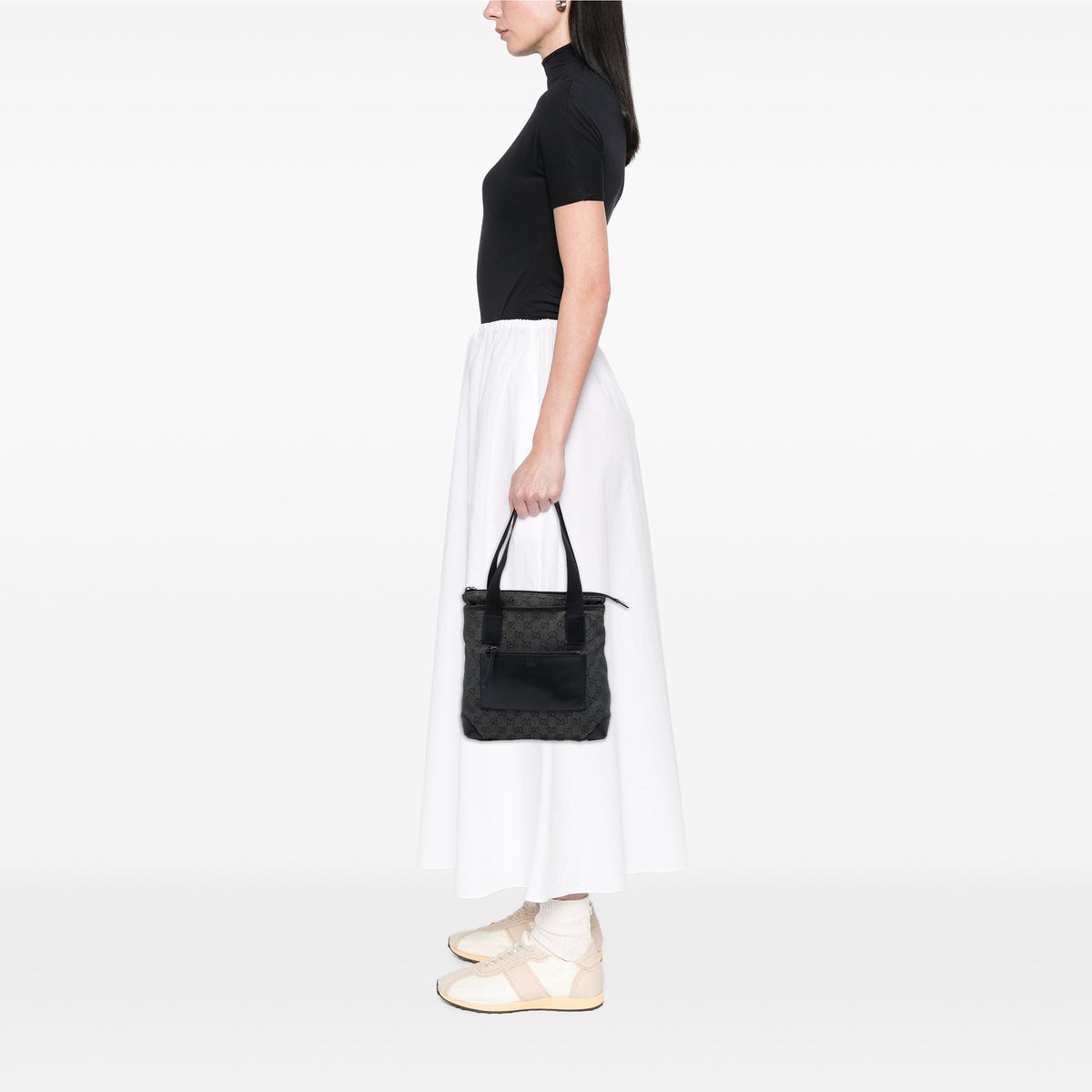 Gucci GG Denim Tote — Black