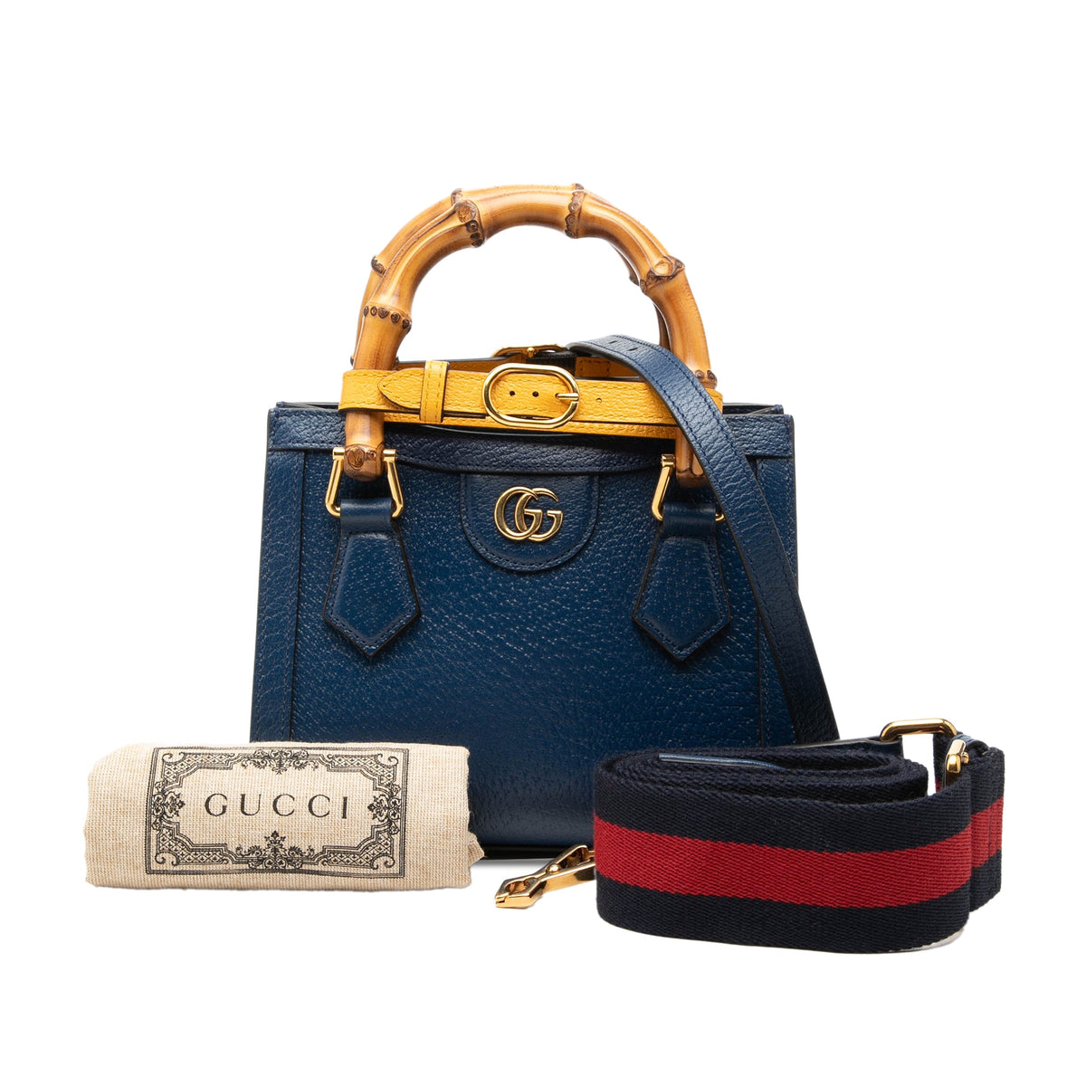 Gucci Small Calfskin Bamboo Diana Satchel