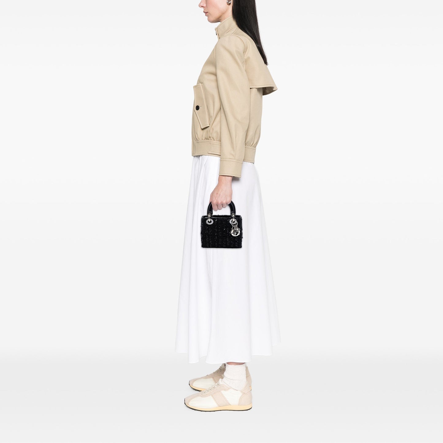 Dior Mini Tweed and Sequin Embellished Lady Dior