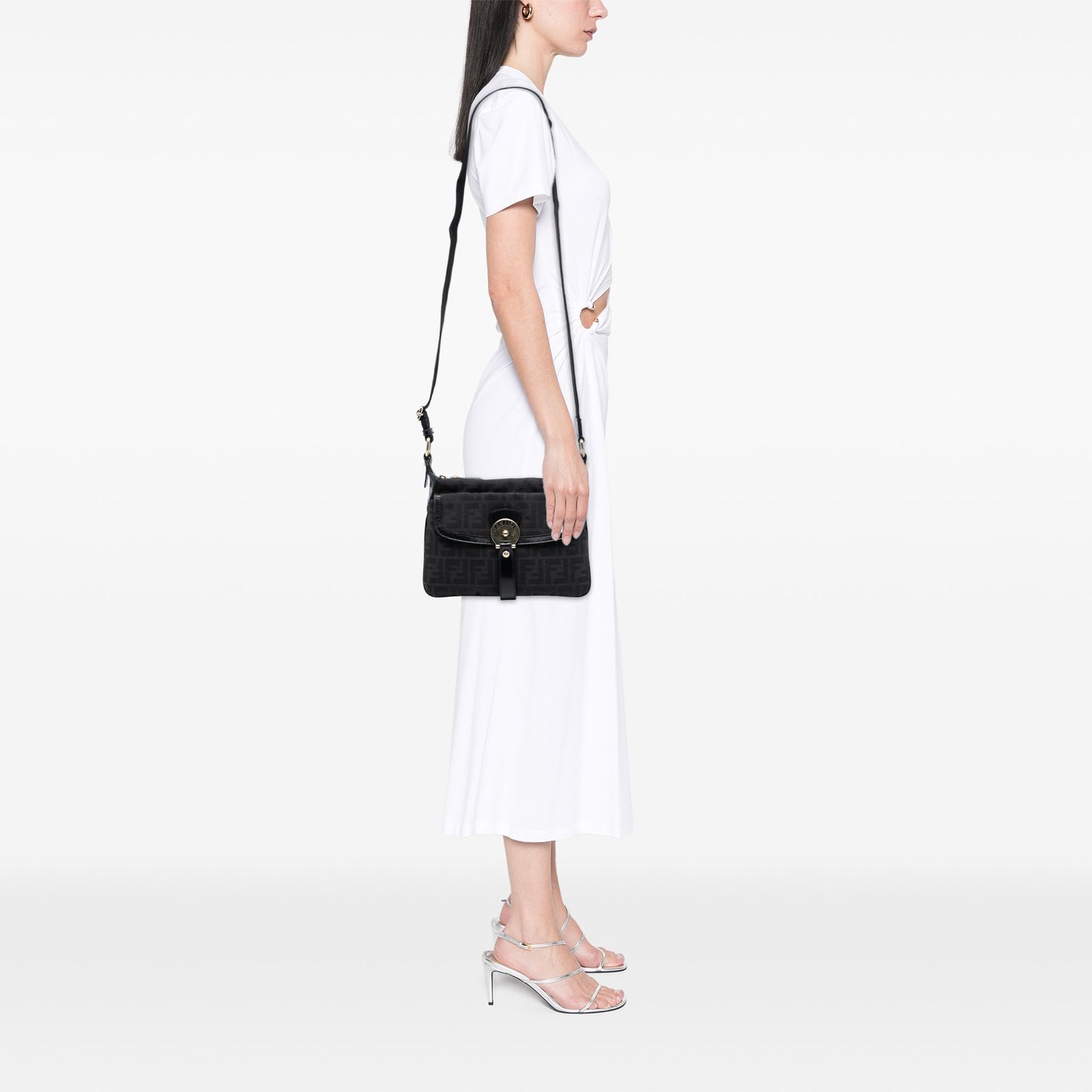 Fendi Zucca Canvas Chef Zip Crossbody