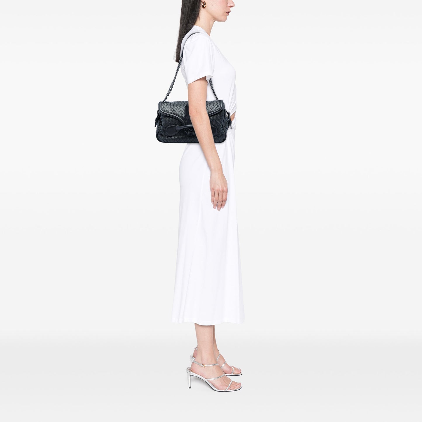 Bottega Veneta Nappa Intrecciato Rialto Shoulder Bag