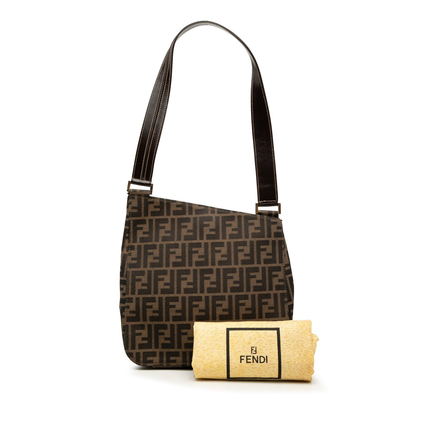 Fendi Zucca Canvas Shoulder Bag