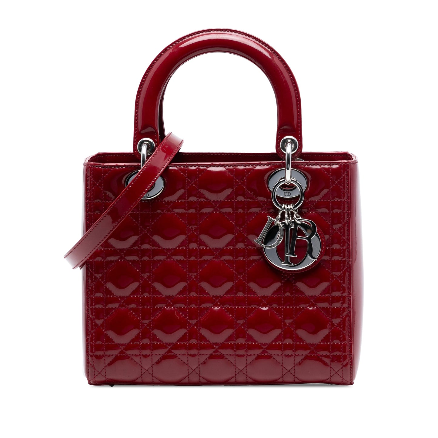 Dior Medium Patent Cannage Lady Dior