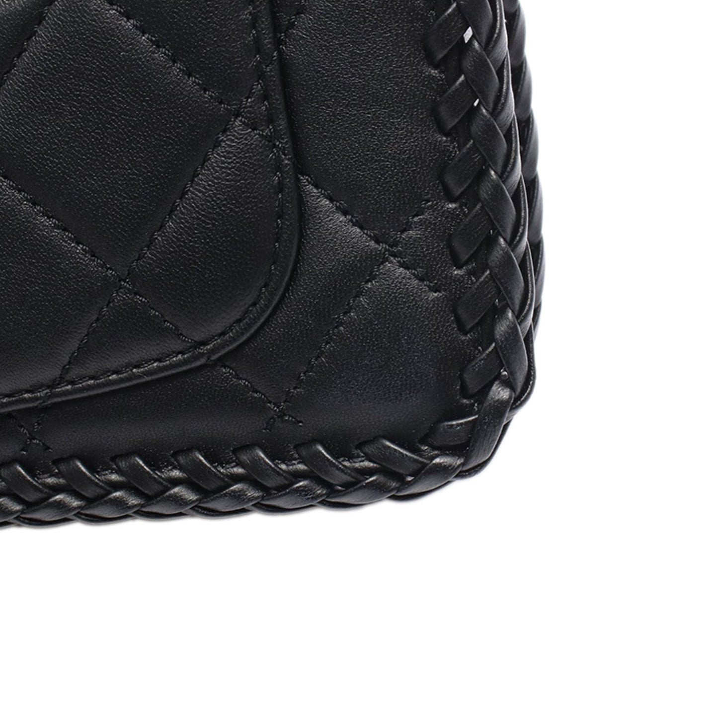 Chanel Quilted Lambskin Whipstitch Single Flap