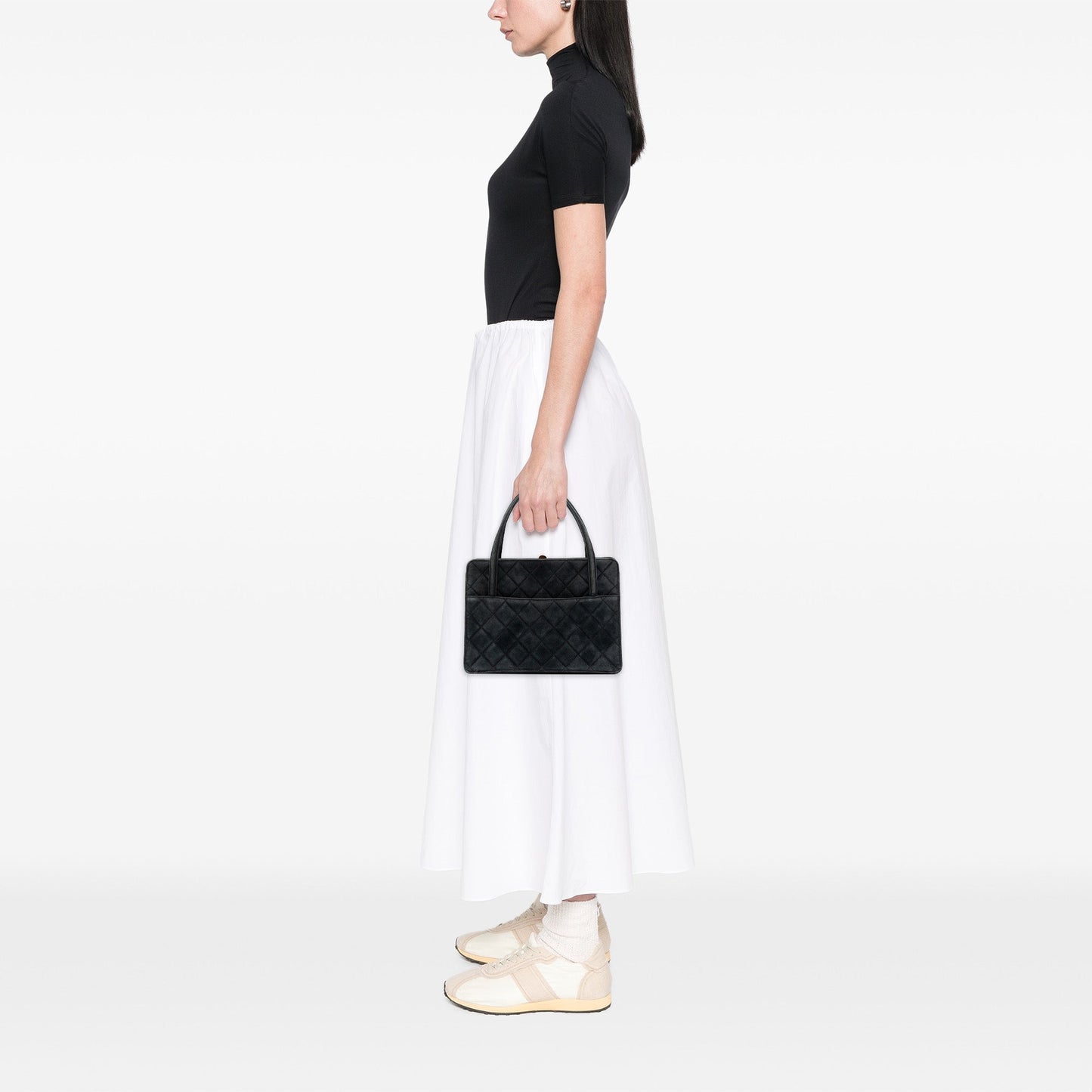 Chanel Quilted Suede Handbag