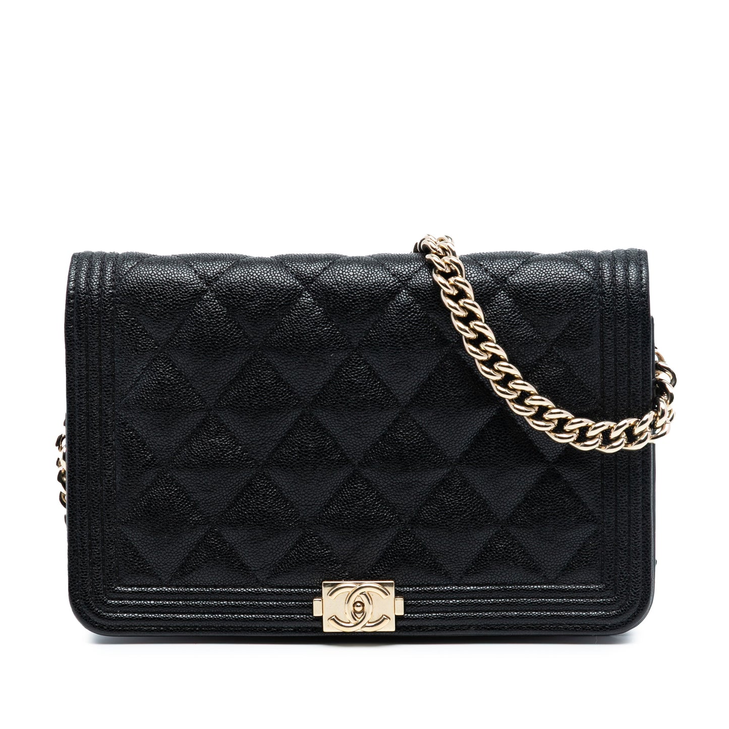 Chanel Quilted Caviar Boy Wallet on Chain