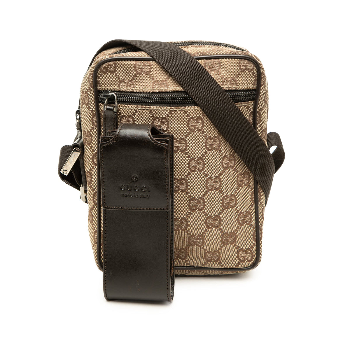 Gucci GG Canvas Crossbody — Beige