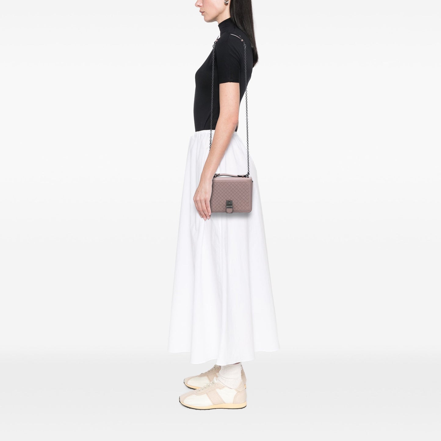 Bottega Veneta Small Nappa Intrecciato Runway Shoulder Bag