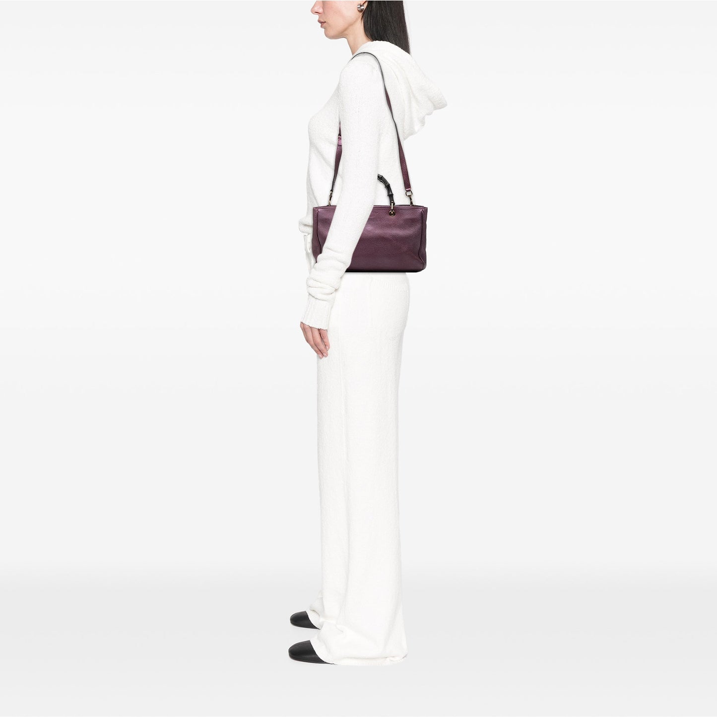 Gucci Medium Calfskin Bamboo Shopper Satchel