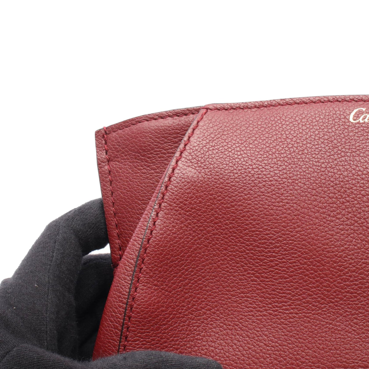 Cartier Leather C De Cartier Clutch