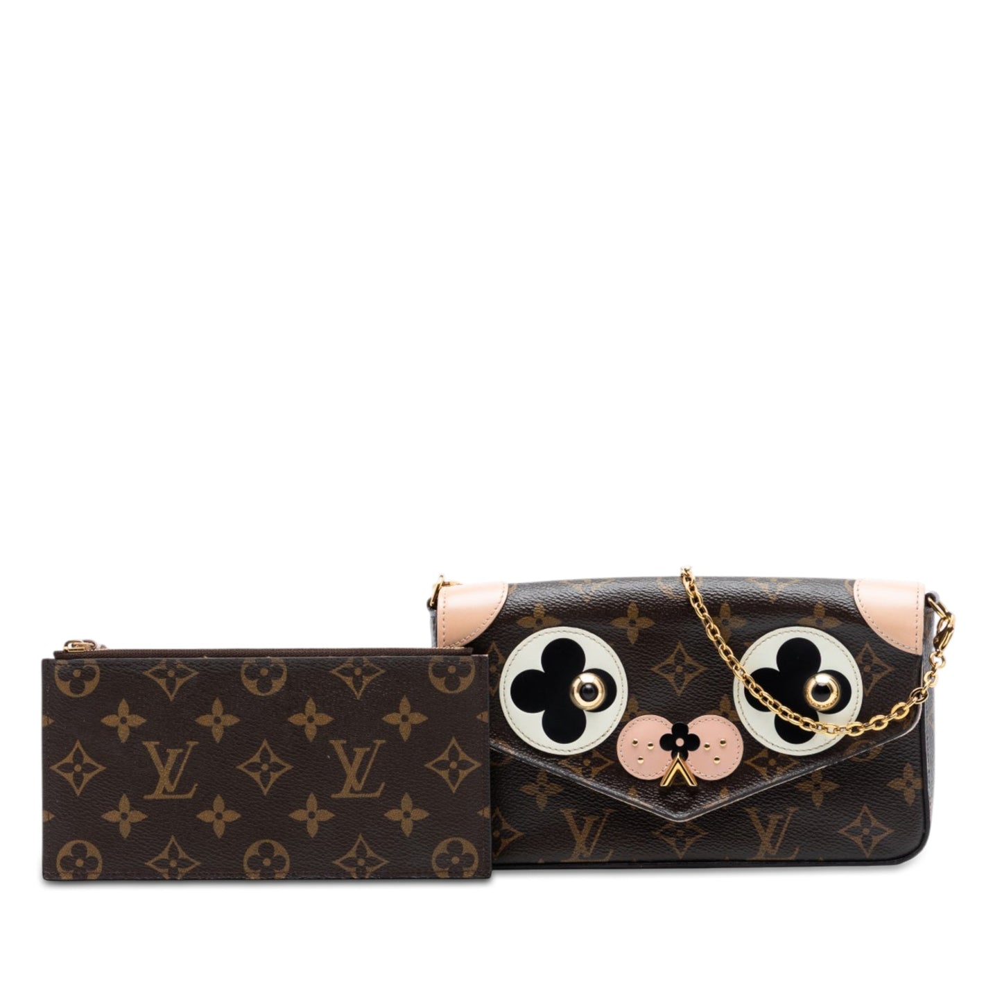 Louis Vuitton Monogram Pochette Felicie Valentine Dog