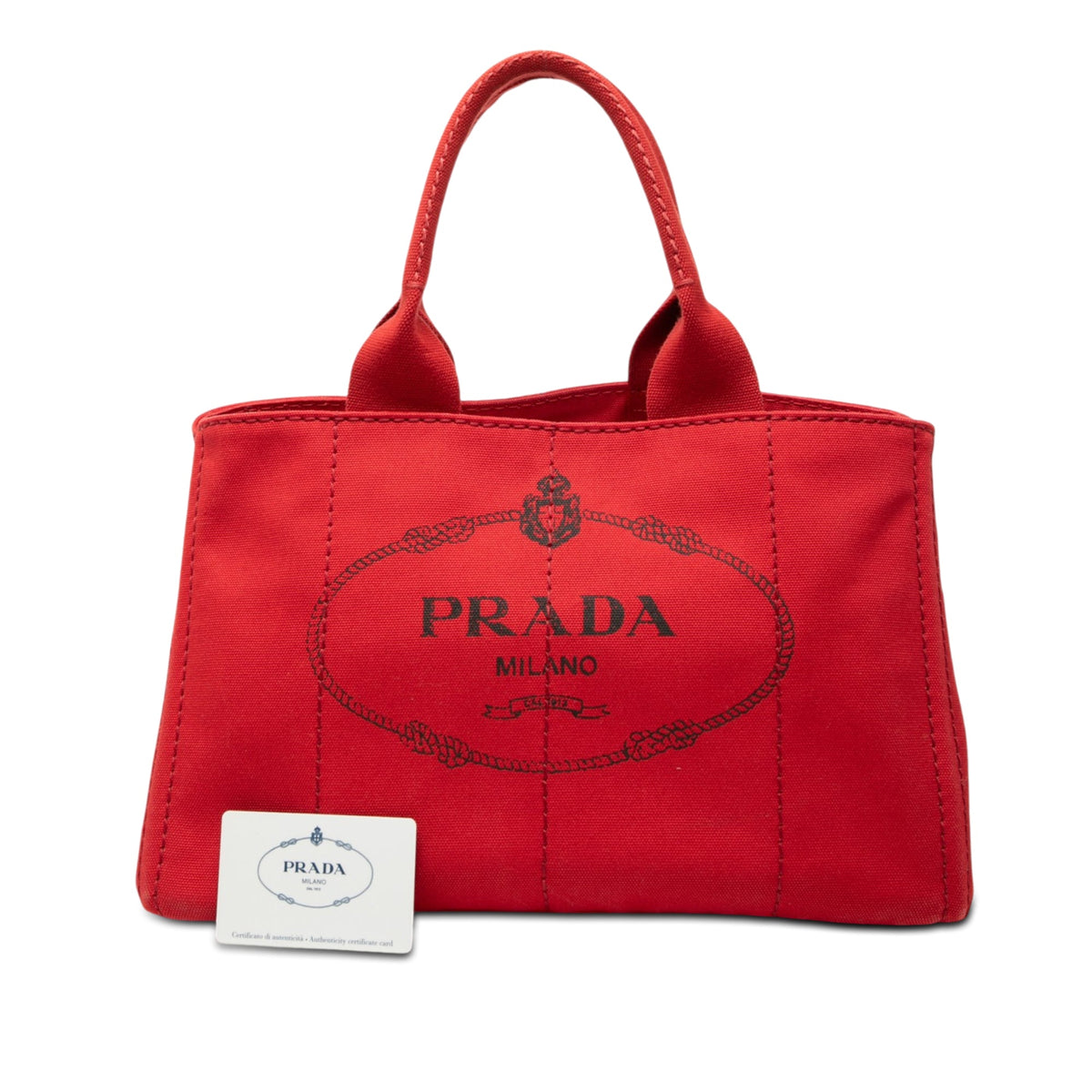 Prada Canvas Canapa Logo Tote