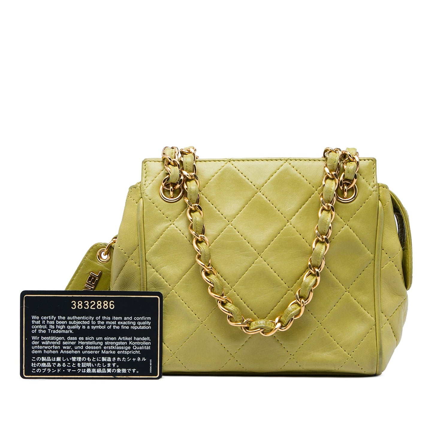 Chanel Mini Quilted Lambskin Chain Tote