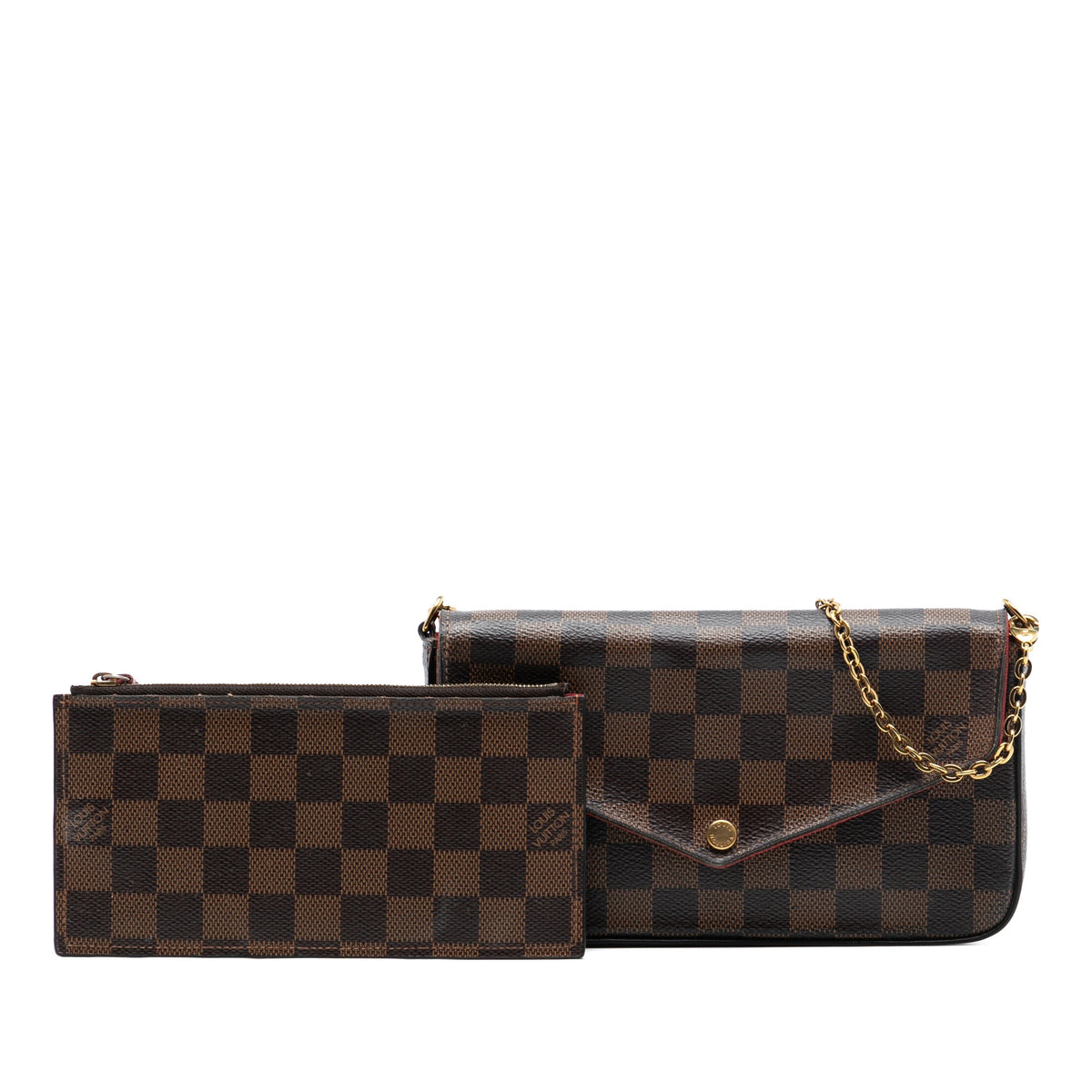 Louis Vuitton Damier Ebene Pochette Felicie — Brown