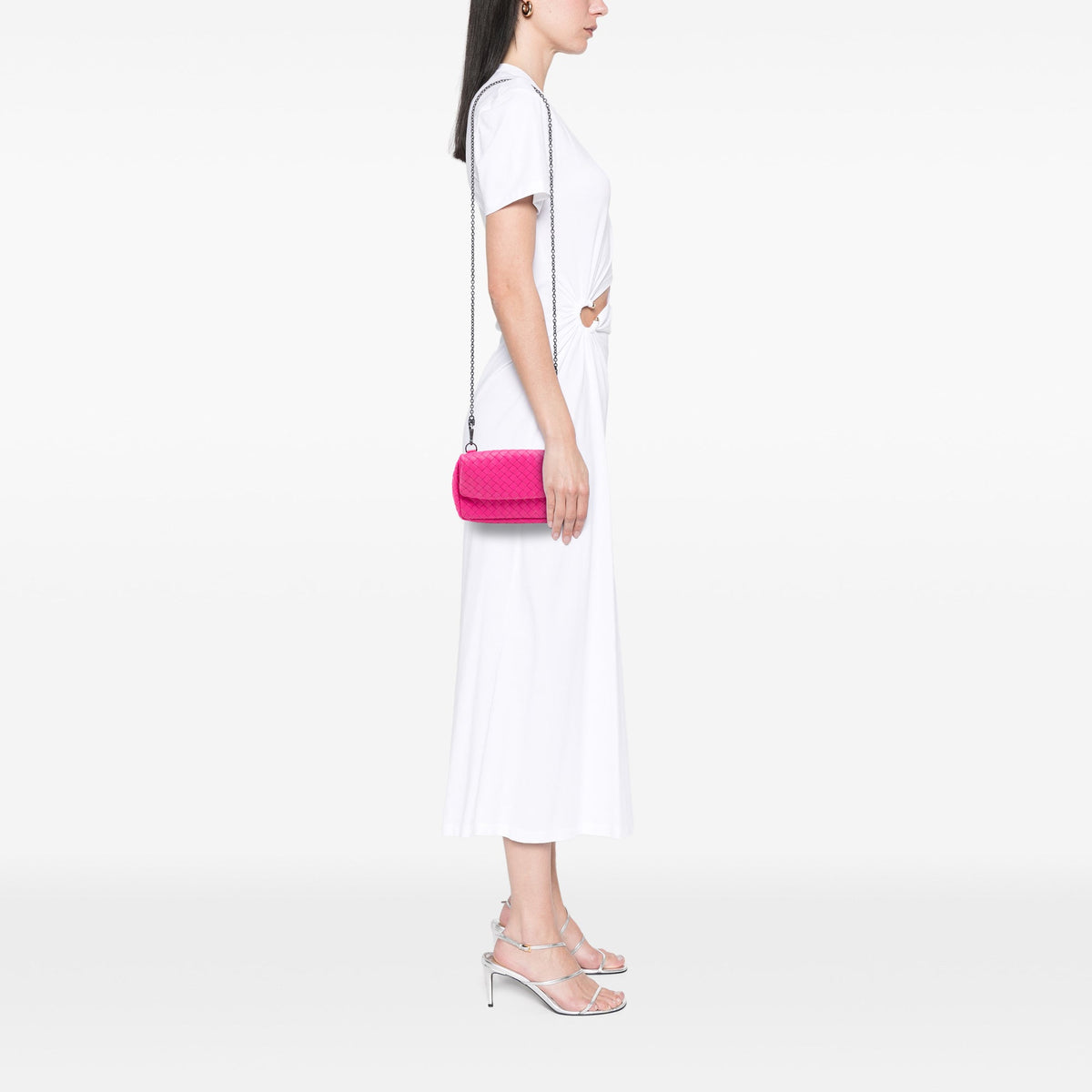 Bottega Veneta Mini Nappa Intrecciato Expandable Chain Flap Crossbody
